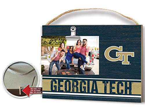 KH Sports Fan Georgia Tech Yellow Jackets Clip It Team Colore Logo Photo Frame, Multi