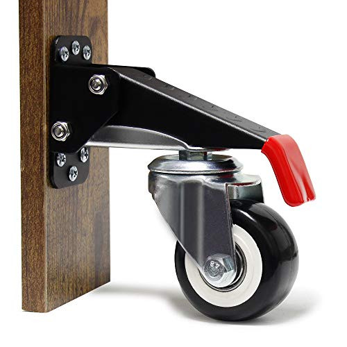Signstek Workbench Casters kit with Heavy Duty Retractable Wheels for Furniture Tables Machinery-4 Pack