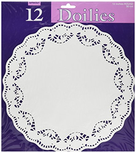 amscan White Round Doilies | 12"| Party Supply | 144 Ct.