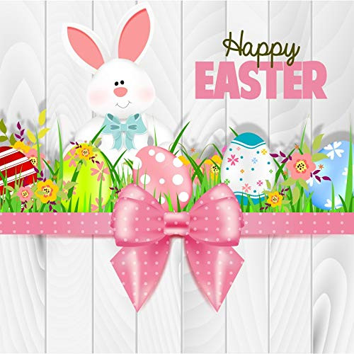 OFILA Easter Backdrop 10x10ft Painted Eggs Photography Background Easter Bunny Eggs Hunt Events Holidays Party Kids Easter Photobooth Children Easter Shoots School Activity Video Props