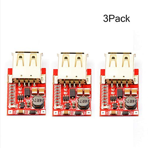 DaFuRui 3pcs Mini DC Boost Converter Regulator Module,USB DC-DC Step up 3V to 5V 1A Convert Voltage Regulator Board for Mobile Phones?MP3?MP4 and PSP
