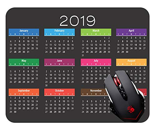 ABili 2019 Calendar Mouse pad Gaming Mouse pad Mousepad Nonslip Rubber Backing