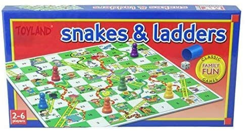 Toyland Snakes and Ladders Board Game Traditional Family Game