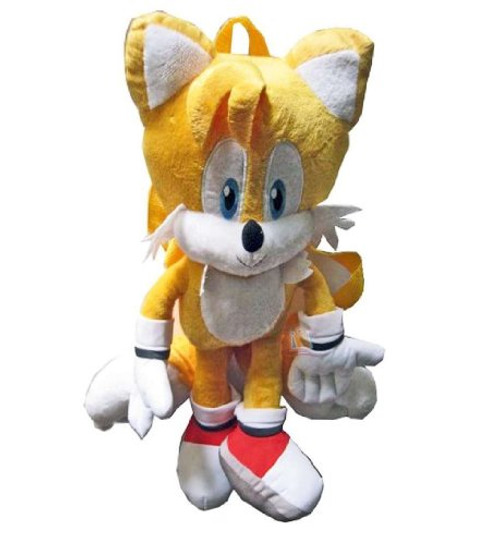 Sonic the Hedgehog Doll Plush Backpack - Tails Orange (20 Inch)