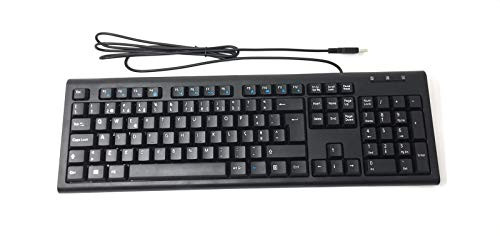 Solidtek Bilingual Portuguese English Black USB Wired Computer Keyboard