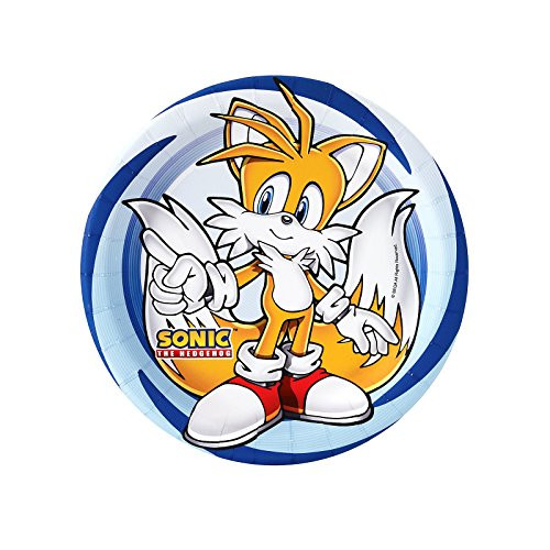 Sonic The Hedgehog Birthday Party Supplies 16 Pack Dessert Plates