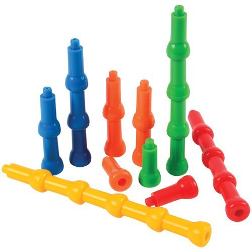 100 Hold-Tight Stacking Pegs for Use with Pegboards or Stacking and Sorting