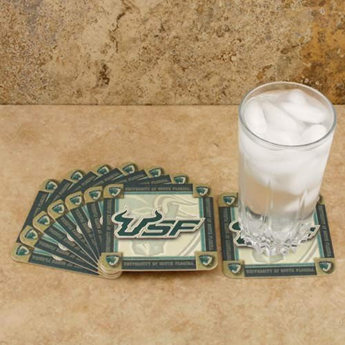 NCAA South Florida Bulls 10-Pack Absorbent PaperKraft Coasters