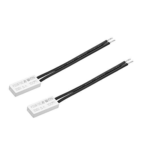 uxcell KSD9700 Thermostat, 100? Normally Open Temperature Switch, N.O 5A Thermal Switch Bimetal Temperature Controller 2pcs