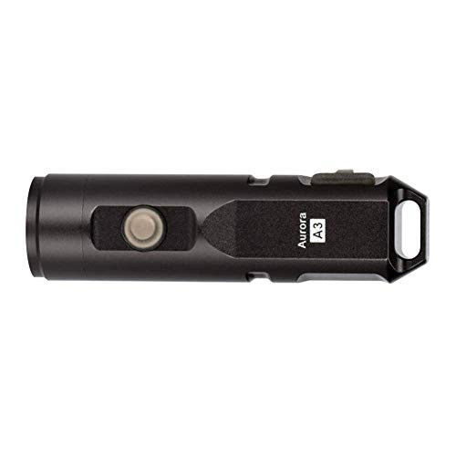 Aurora A3x 650 Lumens, 6063 Aluminum Outdoor EDC Mini Keychain Rechargeable LED Flashlight, Built-in Li-ion Battery USB Charging, Rovyvon, A3X, (CREE XP-G3 S5 Grey)