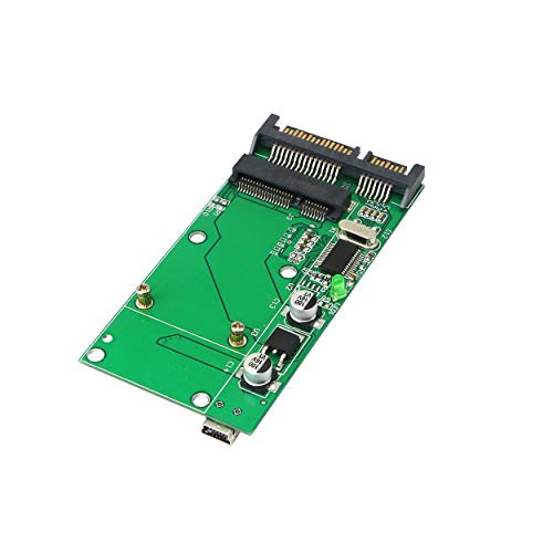 SinLoon mSATA Adapter Mini PCIE mSATA to SATA SSD Hard Drive Card Adapter Converter with USB Mini Interface (SATA/Mini-B)