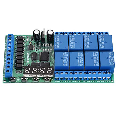 DC 12V 8CH Digital LED Multifunction Delay Timer Cycle Timing Relay Switch Module