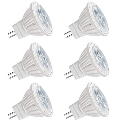 MR11 GU4.0 LED Bulbs, GU4 Base,12V AC/DC Light Bulb, 4 Watt (35W Halogen Bulbs Equivalent), Warm White 3000K (Pack of 6)