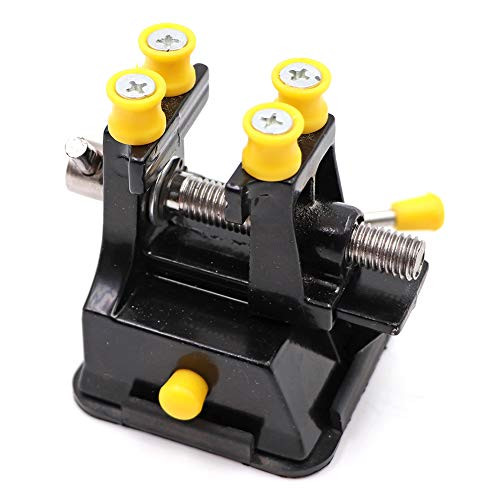 Universal Mini Table Vise Clamp Small Bench Vice Rubber Suction Base Drill Press Vise for Jewelry Nuclear Craft Jade Clip On DIY Model Repair Carving Tool