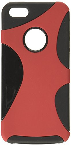 MyBat ASMYNA Rubberized Cragsman Mixy Phone Protector Cover for iPhone 5s/5 - Retail Packaging - Red/Black