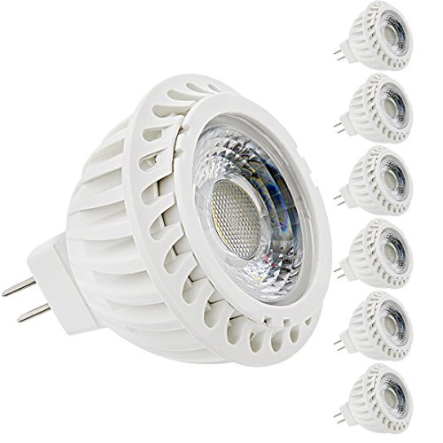 JandCase MR16 LED BUlb, Spot Light Bulbs, 5W Recessed Lighting, 50W Equivalent, 4000K Natural Daylight White, 360lm, 60 degree Beam Angle, 12V, Home&Track Lighting, Pack of 6