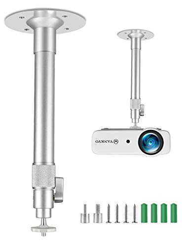VANKYO Universal Extending Projector Ceiling Mount with Height Extendable Length 11.8" - 19.7" Adjustable 360°Angle Rotatable Drop Ceiling Projector Mount, Compatiable with VANKYO Leisure 3