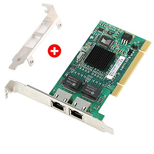 ZEXMTE Gigabit Ethernet PCI Network Controller Card 10/100/1000Mbps Dual Port RJ45 Ethernet Adapter Converter for Desktop PC