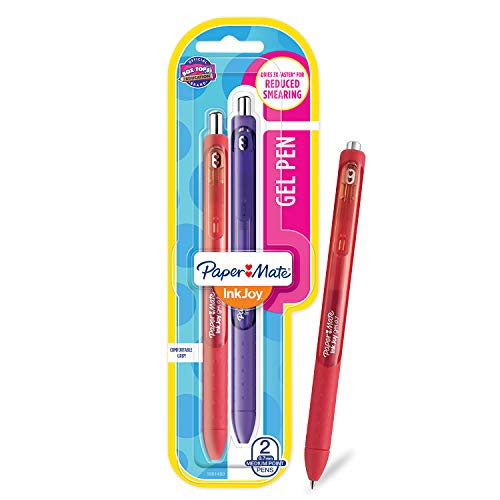Paper Mate InkJoy Gel Pens, Medium Point, Assorted Colors, 2 Count