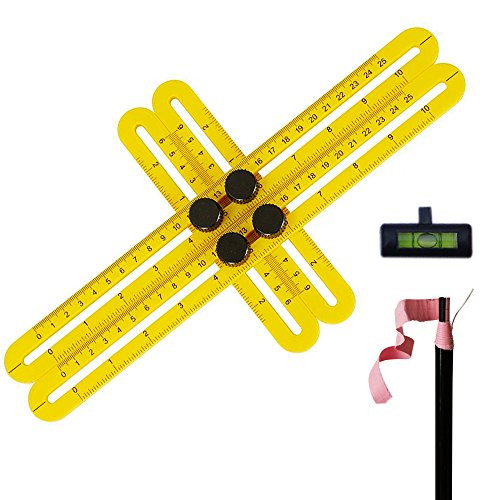 Template Tool, Angularizer Ruler Angle Measuring Tool Multi Ruler Measurements Plastic for Craftsmen Handymen Builders Carpenter