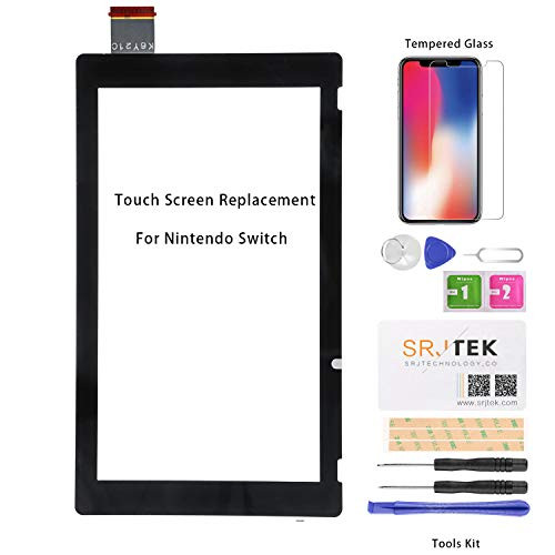 For Nintendo Switch Screen Replacement Touch Digitizer Glass Panel Touchscreen Sensor Repair Parts Kit,Tempered Glass