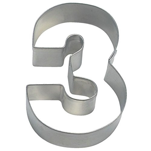 Staedter Number 3 Cookie Cutter, 6.5 cm, Stainless Steel, Silver, 30 x 30 x 30 cm