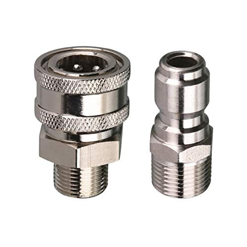 Tool Daily Pressure Washer Adapter Set, Quick Connect Kit, 3/8 Male Thread Fitting, 5000 PSI