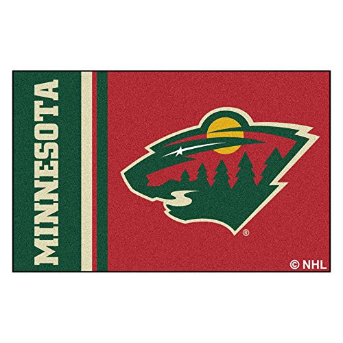 FANMATS 19266 Minnesota Wild Uniform Starter Rug, Team Color, 19"x30"