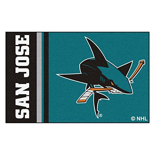 FANMATS 19275 San Jose Sharks Uniform Starter Rug, Team Color, 19"x30"