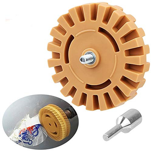 STARVAST Rubber Eraser Wheel 4 inch Decal Remover with Drill Adapter  Pinstripe, Adhesive Remover, Vinyl Decal, Graphics Removal Tool