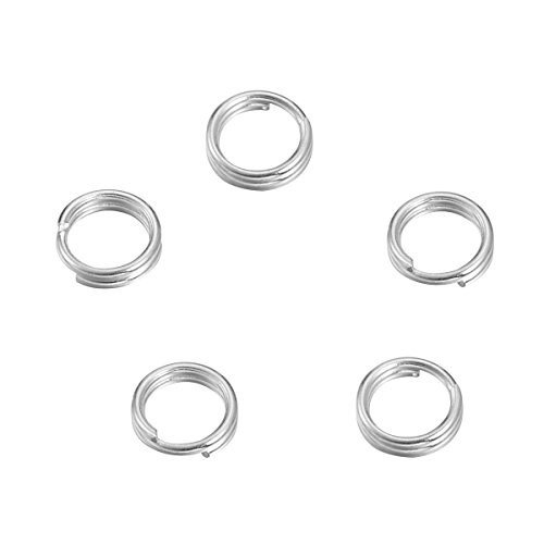 VALYRIA Sterling Silver Split Jump Ring Connector Charm Jewelry Findings,10pcs 7.0mmx0.7mm VALYRIA Sterling Silver Split Jump Ring Connector Charm Jewelry Findings,10pcs 7.0mmx0.7mm