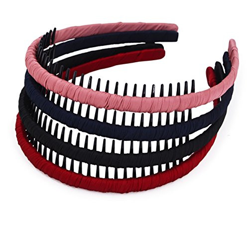 STHUAHE 4PCS Woman Girls Multicolor Protection Resin Teeth Comb Hair Hoop Hairband Headband Hair Accessories by Beauty Hair (4 Color) STHUAHE 4PCS Woman Girls Multicolor Protection Resin Teeth Comb Hair Hoop Hairband Headband Hair Accessories by Beauty Hair (4 Color)