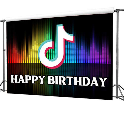 7x5FT TIK Tok Photography Vinyl Photo Background for Kids Birthday Party Backdrops Decoration