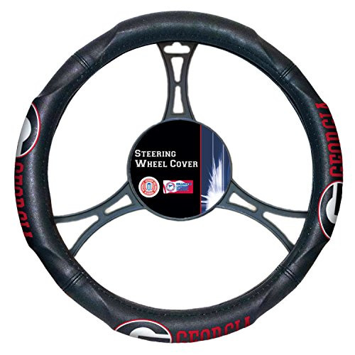 Georgia Bulldogs Steering Wheel Cover, 14.5" x 15.5"