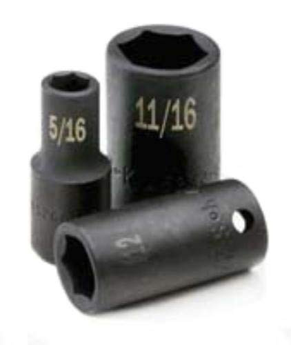 SK Hand Tool 8968 3/8-Inch Drive Standard Impact Socket, 18mm