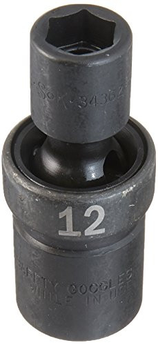 SK Hand Tool 34362 1/2-Inch Drive Swivel Metric Impact Socket, 12mm