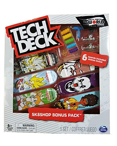 Tech Deck SK8shop Bonus Pack World Edition Limited Series - Finesse Sonic Decks