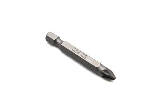 TEMO 25 pc Pozi PZ2 Impact Ready 2 Inch (50 mm) Length Screwdriver Insert Bit Hex Shank with Quick Release Slot