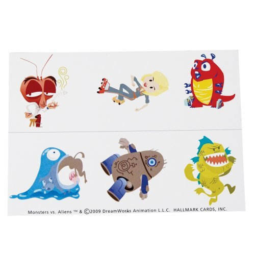 Monsters vs Aliens Tattoos 2 Sheets
