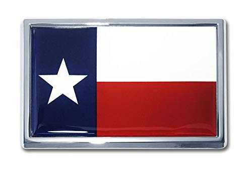 Elektroplate Small Texas Flag Chrome Auto Emblem