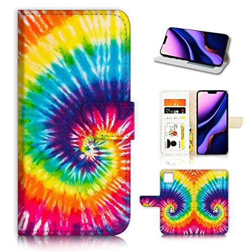 for iPhone 11, Designed Flip Wallet Phone Case Cover, A21803 Abstract Tie Dye 21803