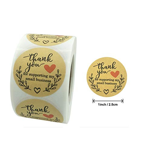Thank You for Supporting My Small Business Stickers 500pcs Stickers Thank You Stickers roll for Gift Decor (C, 1INCH) Thank You for Supporting My Small Business Stickers 500pcs Stickers Thank You Stickers roll for Gift Decor (C, 1INCH)