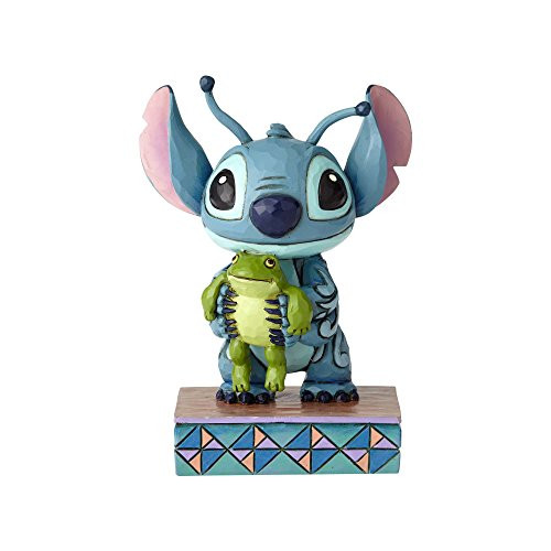 Enesco Disney Traditions by Jim Shore Lilo and Stitch Stich and Frog Stone Resin, 4 Figurine, 4 Inches, Multicolor