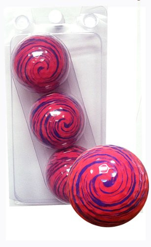 GBM Golf Miscellaneous Novelty 3 Ball Sleeve, Pink Swirl