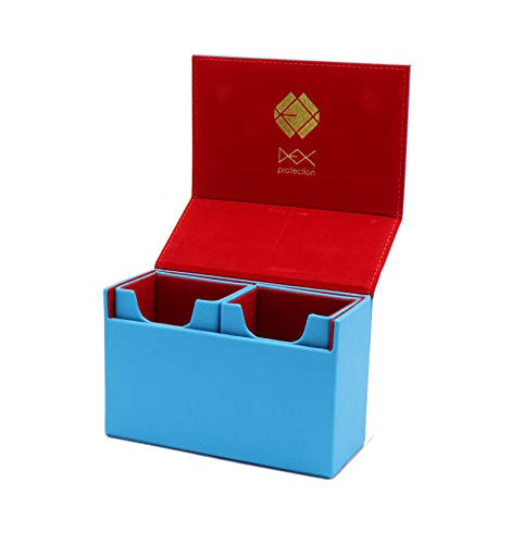 Blue Dex Protection Dualist Duel Compartment Card Deck Storage Box