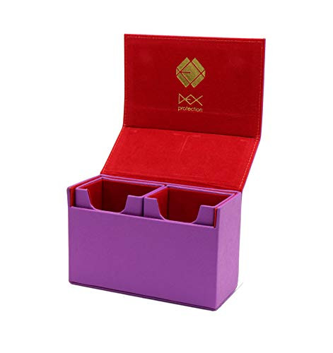 Purple Dex Protection Dualist Duel Compartment Card Deck Storage Box