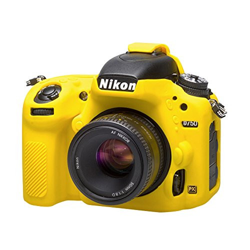 easyCover Silicone Protection Cover for Nikon D750 Camera, Yellow
