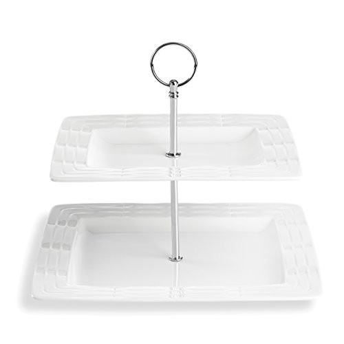 Lenox 2-Tier Entertain 365 Sculpture Server, White