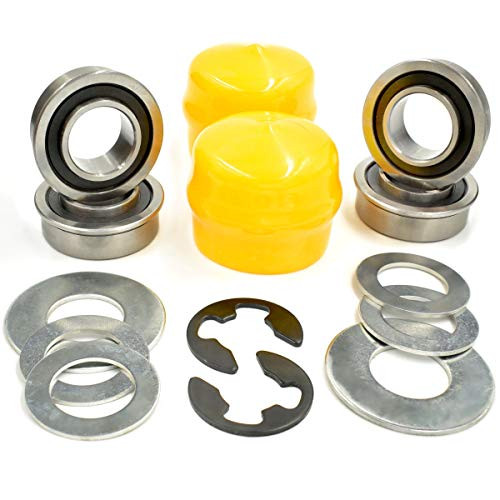 HD Switch Front Wheel Bearing Bushing to Bearing Conversion Kit Replaces John Deere LA100 L105 LA115 LA125 LA130 LA135 LA140 LA145 LA150 LA155 LA165 LA175 w/Hardware & Hub Caps