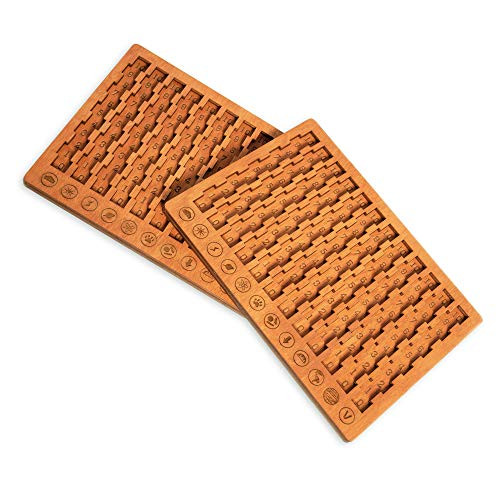 Smonex Wooden Tag and Resource Tray Dashboards Compatible with Terraforming Mars Board Game - Gaming Organization and Progress Report with Player Trays - 2 pcs